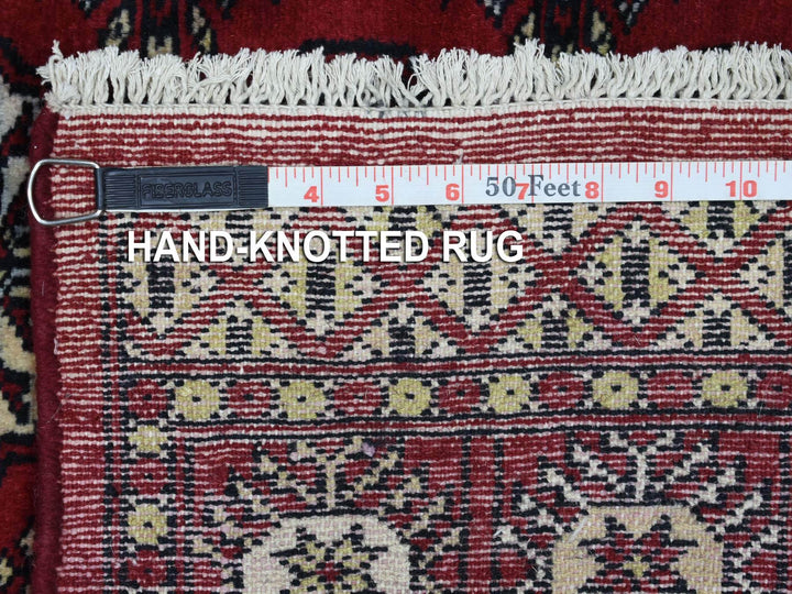 2'6" x 4'3" New Hand Knotted Red Wool Rectangle Oriental Rug - MOA10269447