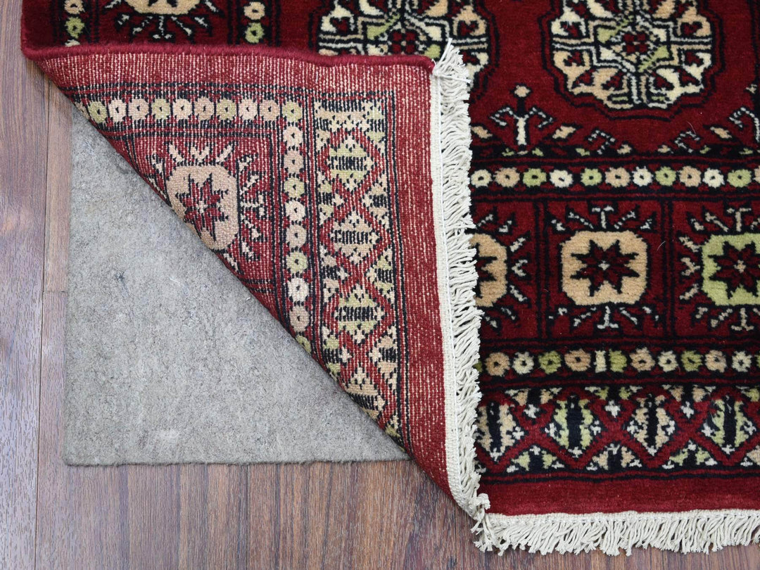2'6" x 4'10" New Hand Knotted Red Wool Rectangle Oriental Rug - MOA10269449