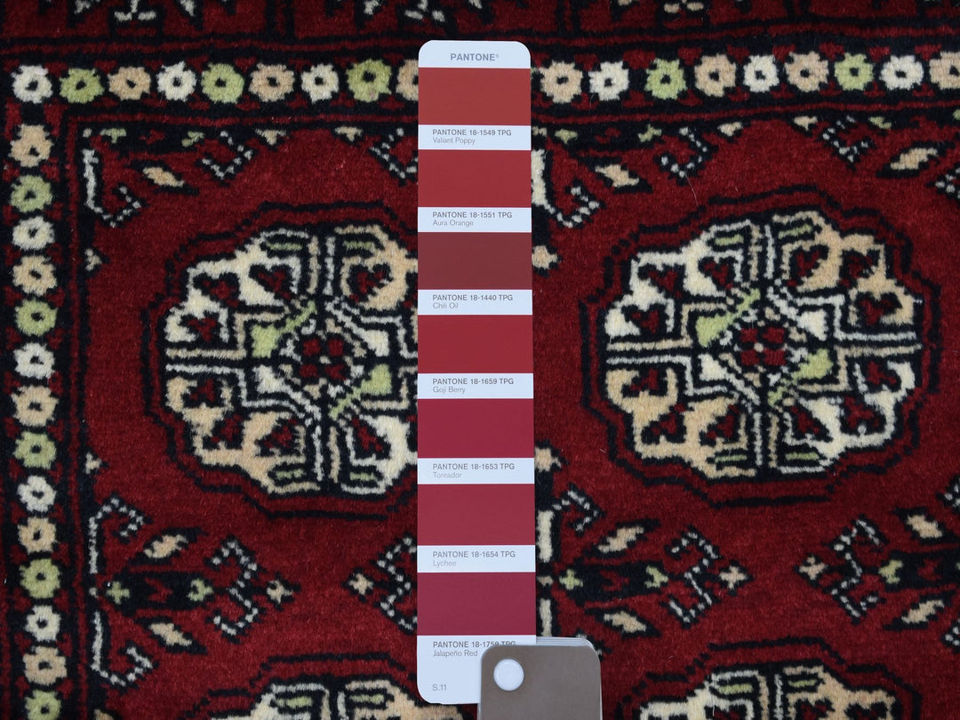 2'6" x 4'10" New Hand Knotted Red Wool Rectangle Oriental Rug - MOA10269449