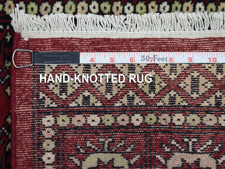 2'6" x 4'10" New Hand Knotted Red Wool Rectangle Oriental Rug - MOA10269449