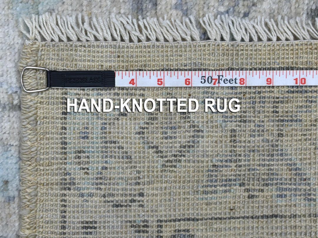 6'3" x 9'0" New Hand Knotted Beige Wool Rectangle Oriental Rug - MOA10269528