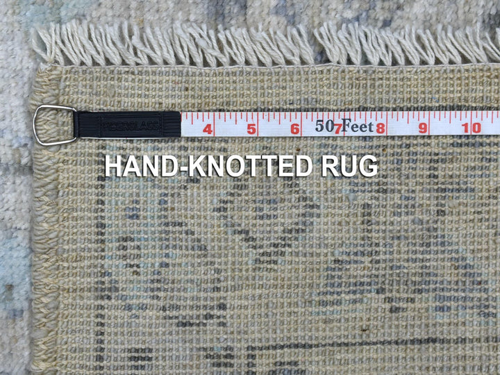6'3" x 9'0" New Hand Knotted Beige Wool Rectangle Oriental Rug - MOA10269528