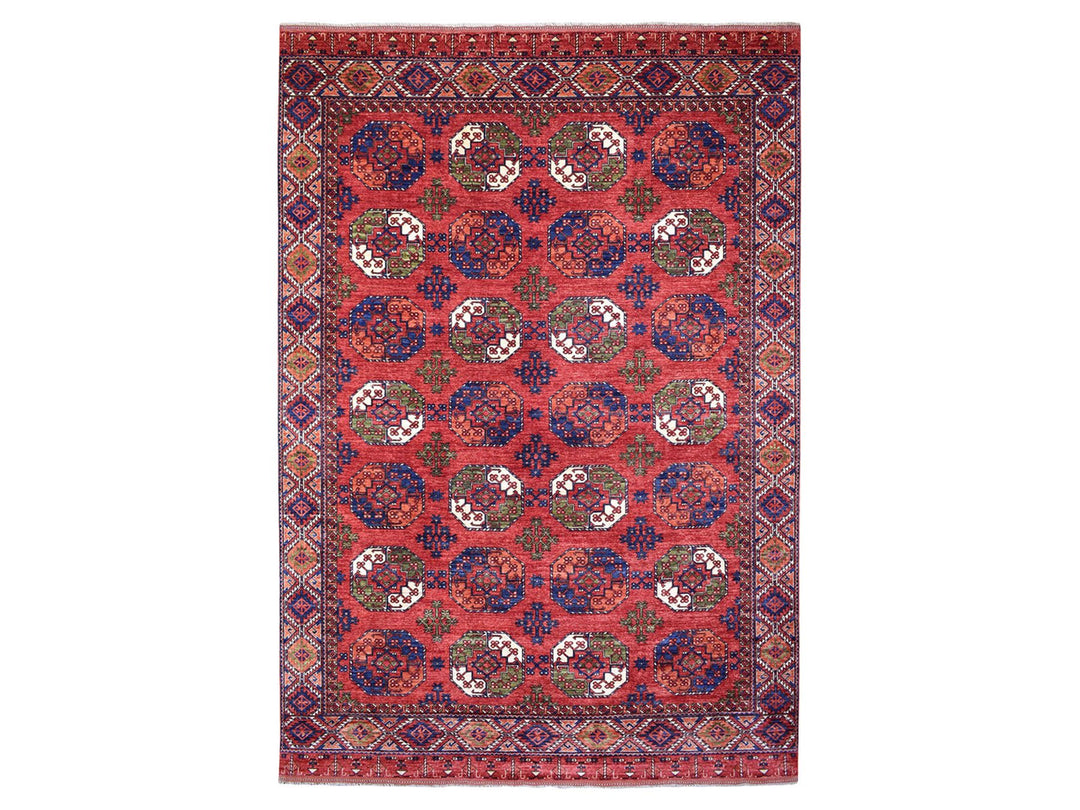 10'0" x 13'9" New Hand Knotted Red Wool Rectangle Oriental Rug - MOA10269531