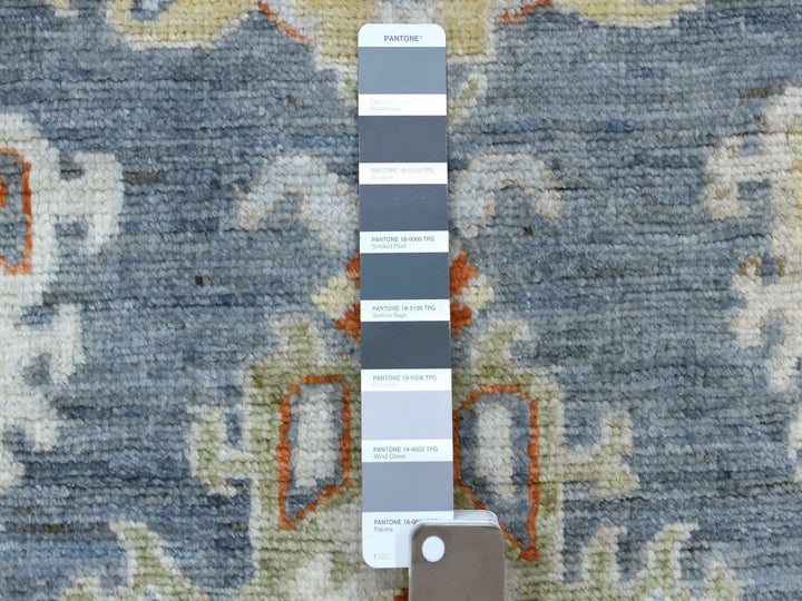2'9" x 9'9" New Hand Knotted Grey Wool Runner Oriental Rug - MOA10269555