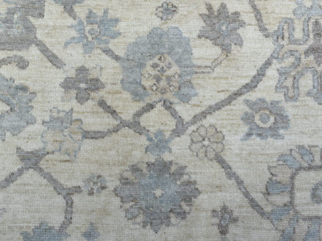 8'0" x 9'10" New Hand Knotted Ivory Wool Rectangle Oriental Rug - MOA10269634