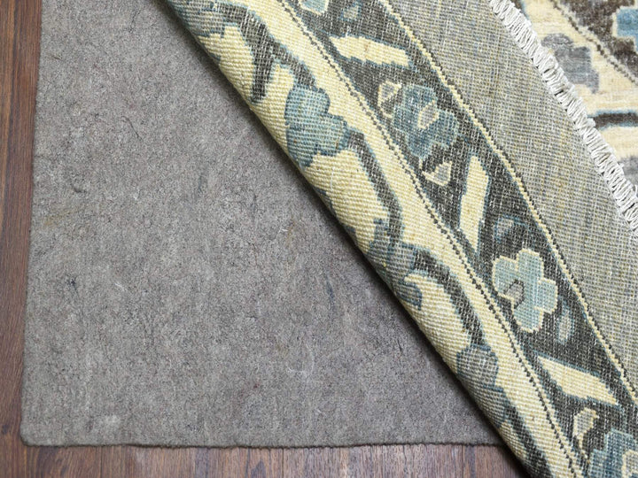 11'7" x 11'8" New Hand Knotted Grey Wool Round Oriental Rug - MOA10269652