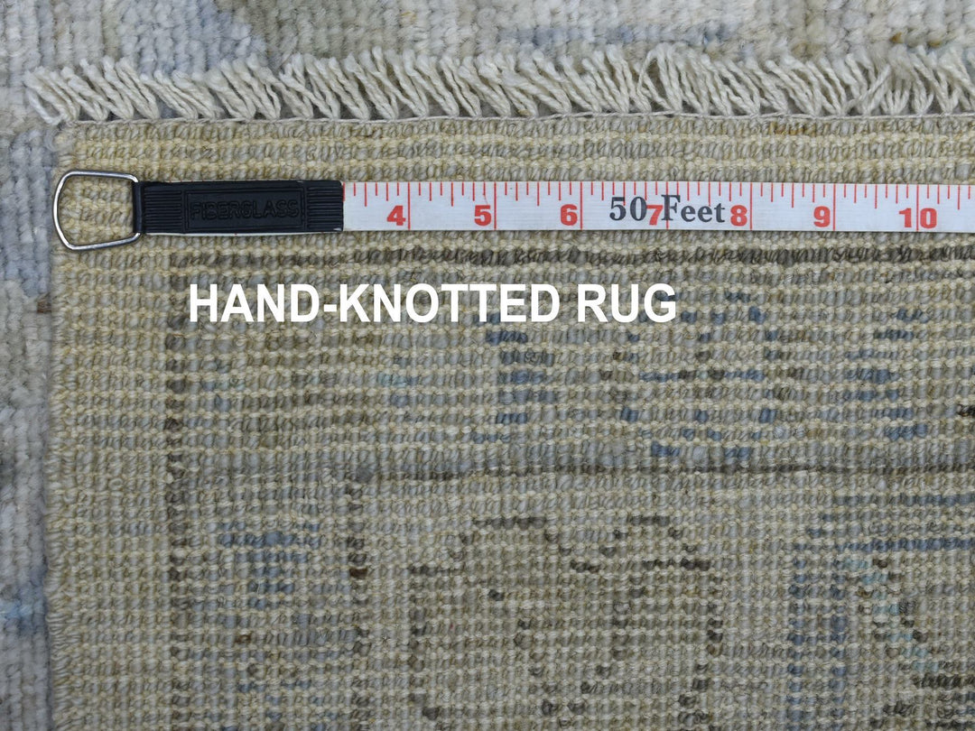 6'0" x 9'1" New Hand Knotted Beige Wool Rectangle Oriental Rug - MOA10269684