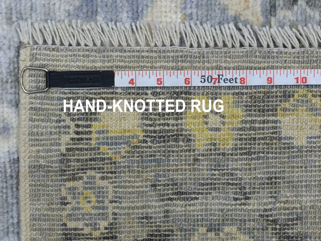 6'1" x 8'10" New Hand Knotted Grey Wool Rectangle Oriental Rug - MOA10269686