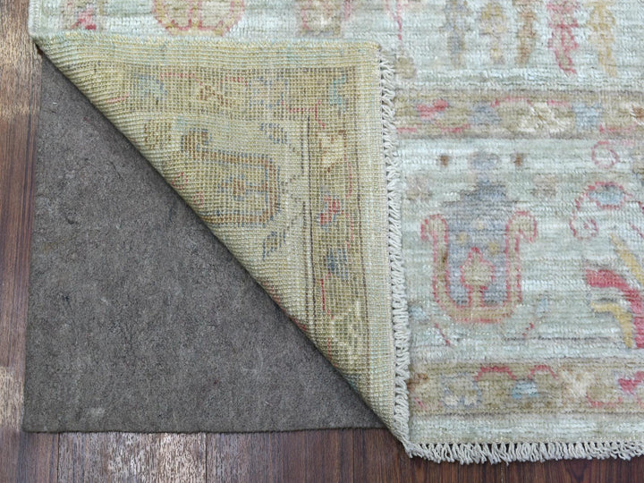 5'10" x 8'9" New Hand Knotted Green Wool Rectangle Oriental Rug - MOA10269698