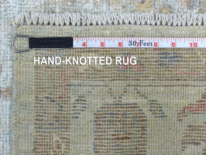 5'10" x 8'9" New Hand Knotted Green Wool Rectangle Oriental Rug - MOA10269698