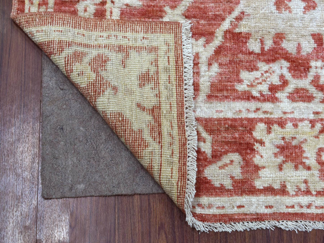 4'0" x 6'1" New Hand Knotted Red Wool Rectangle Oriental Rug - MOA10269725