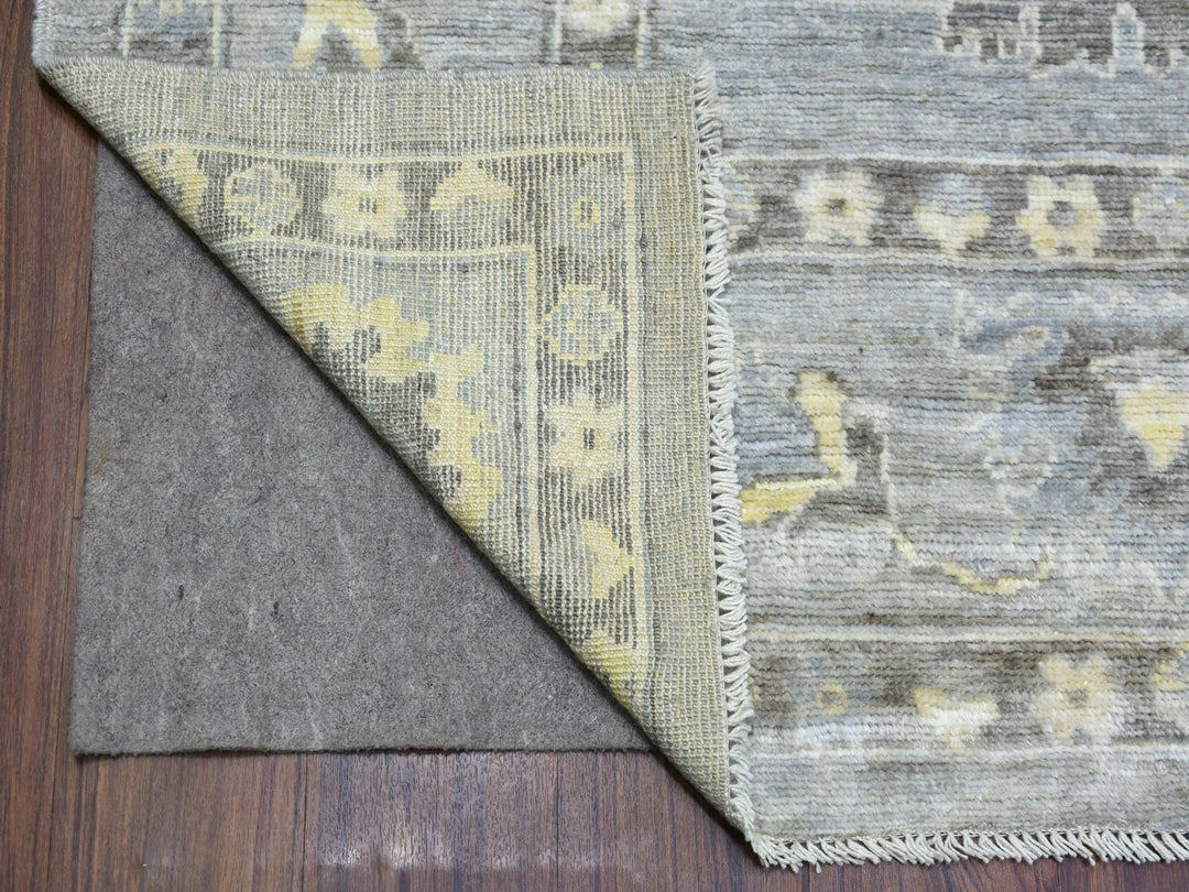 8'0" x 9'10" New Hand Knotted Grey Wool Rectangle Oriental Rug - MOA10269784