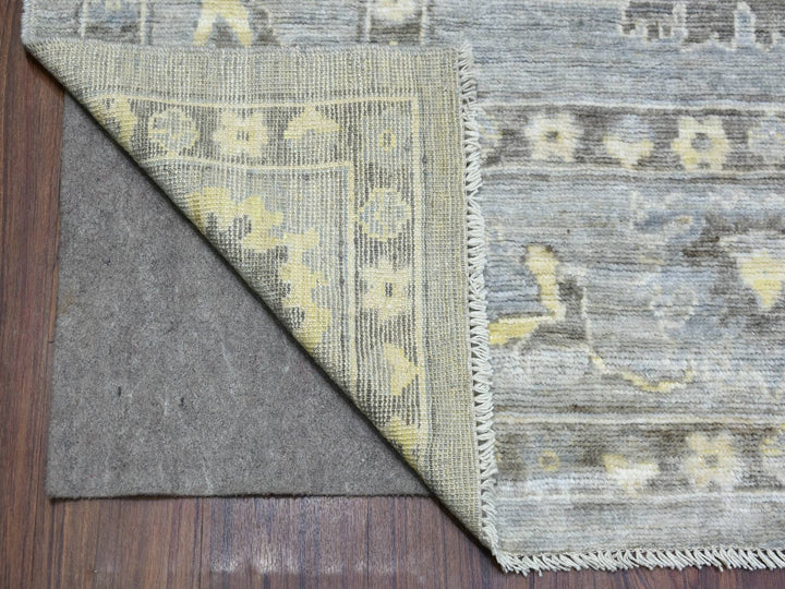 8'0" x 9'10" New Hand Knotted Grey Wool Rectangle Oriental Rug - MOA10269784