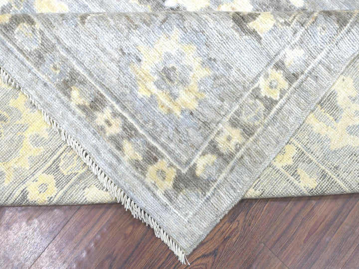 8'0" x 9'10" New Hand Knotted Grey Wool Rectangle Oriental Rug - MOA10269784