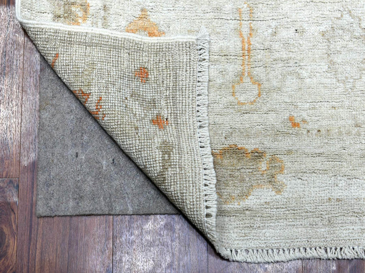 2'5" x 13'9" New Hand Knotted Grey Wool Runner Oriental Rug - MOA10269850