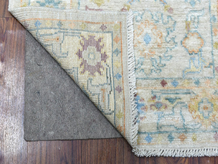 2'8" x 9'9" New Hand Knotted Grey Wool Runner Oriental Rug - MOA10269852