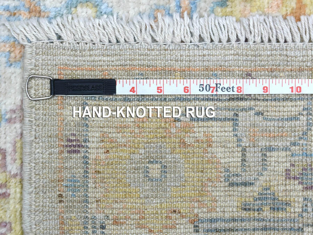 2'8" x 9'9" New Hand Knotted Grey Wool Runner Oriental Rug - MOA10269852