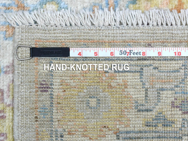2'8" x 9'9" New Hand Knotted Grey Wool Runner Oriental Rug - MOA10269852