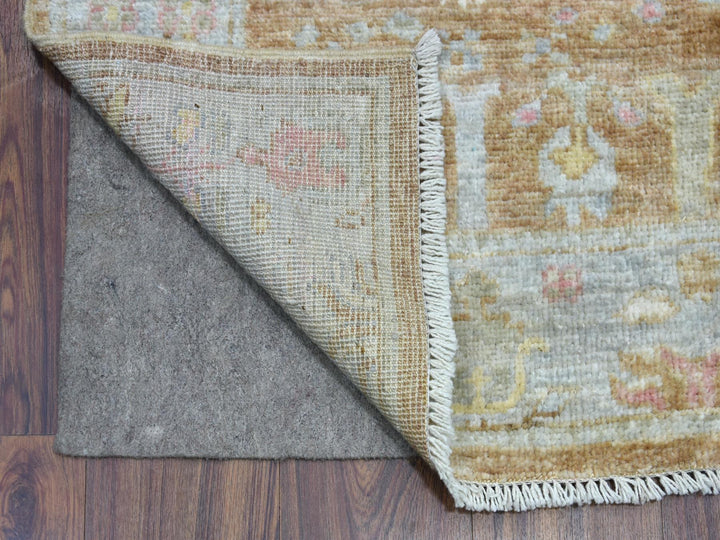 2'7" x 17'2" New Hand Knotted Brown Wool Runner Oriental Rug - MOA10269861