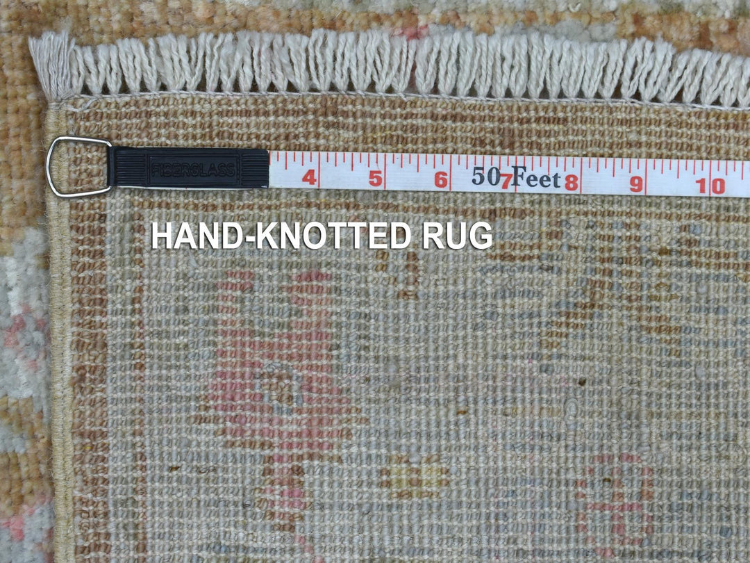 2'7" x 17'2" New Hand Knotted Brown Wool Runner Oriental Rug - MOA10269861