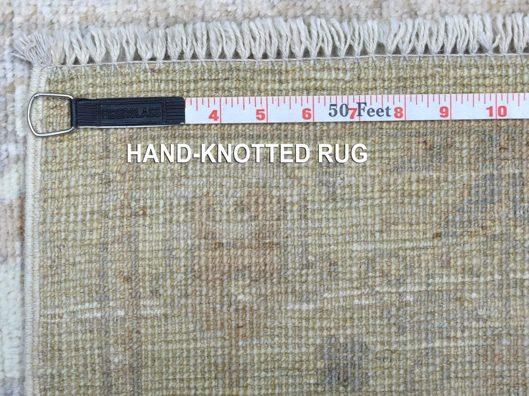 2'8" x 11'9" New Hand Knotted Beige Wool Runner Oriental Rug - MOA10269893