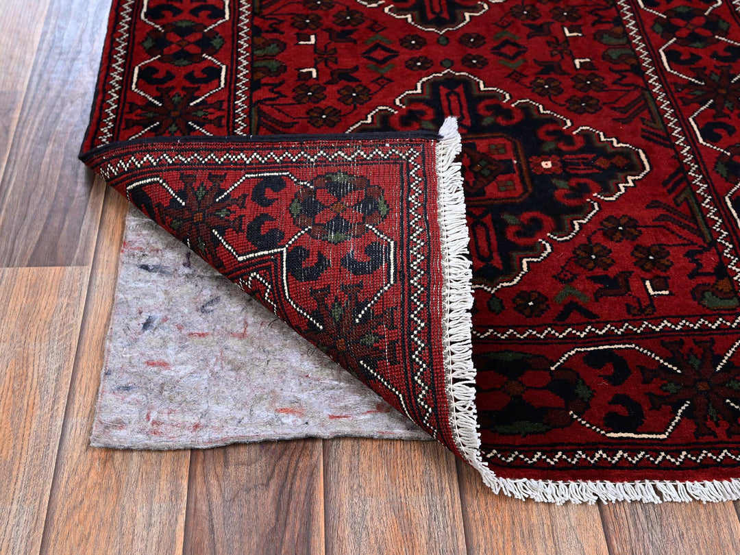 2'4" x 5'8" New Hand Knotted Red Wool Runner Oriental Rug - MOA102698