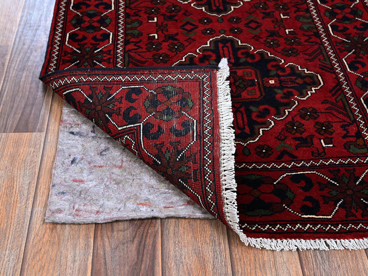 2'4" x 5'8" New Hand Knotted Red Wool Runner Oriental Rug - MOA102698