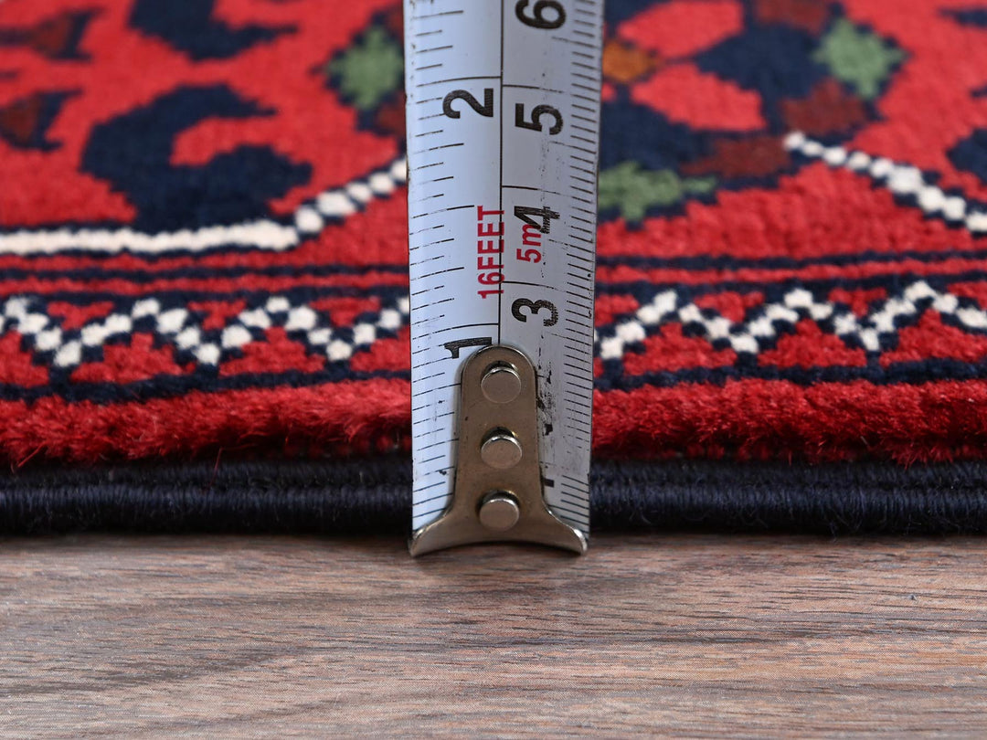 2'4" x 5'8" New Hand Knotted Red Wool Runner Oriental Rug - MOA102698