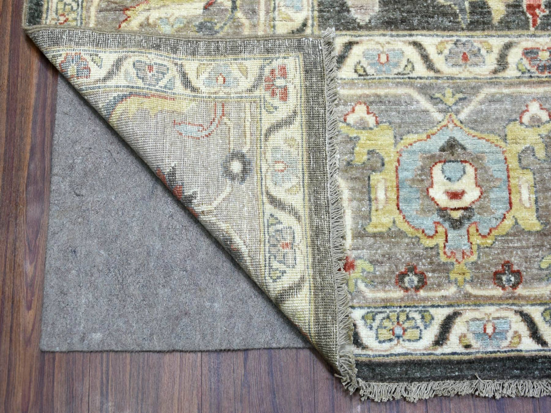 9'3" x 11'9" New Hand Knotted Black Wool Rectangle Oriental Rug - MOA10269938
