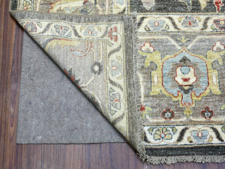 9'3" x 11'9" New Hand Knotted Black Wool Rectangle Oriental Rug - MOA10269938