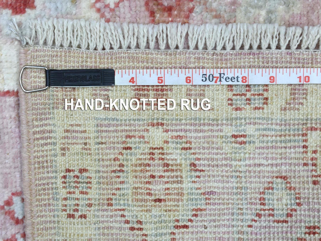 4'1" x 5'10" New Hand Knotted Pink Wool Rectangle Oriental Rug - MOA10269946