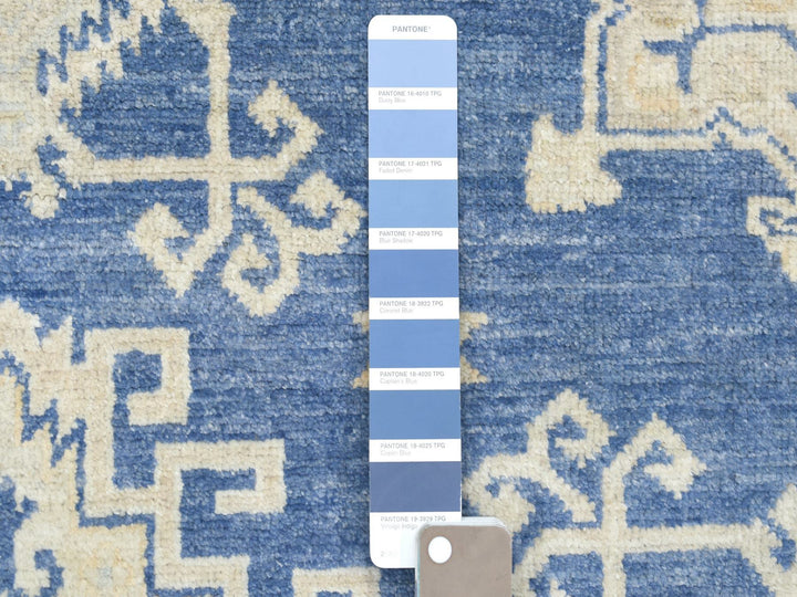 6'0" x 8'8" New Hand Knotted Blue Wool Rectangle Oriental Rug - MOA10270004