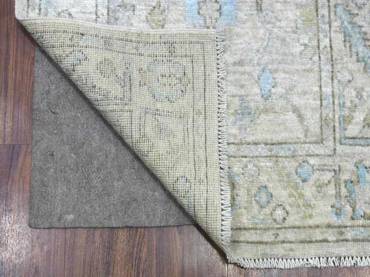 2'6" x 19'9" New Hand Knotted Grey Wool Runner Oriental Rug - MOA10270042