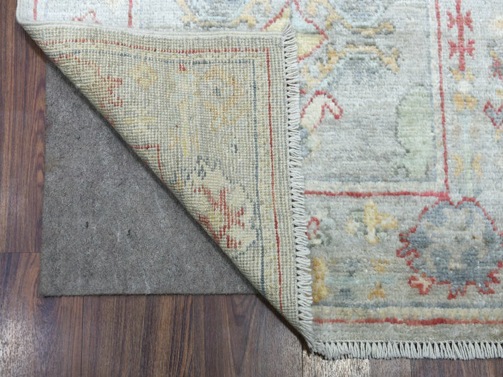 2'8" x 19'6" New Hand Knotted Grey Wool Runner Oriental Rug - MOA10270050