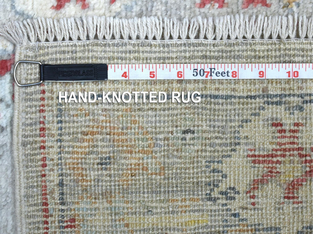 2'8" x 19'6" New Hand Knotted Grey Wool Runner Oriental Rug - MOA10270050