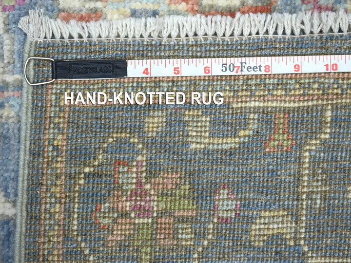 2'6" x 19'2" New Hand Knotted Blue Wool Runner Oriental Rug - MOA10270052