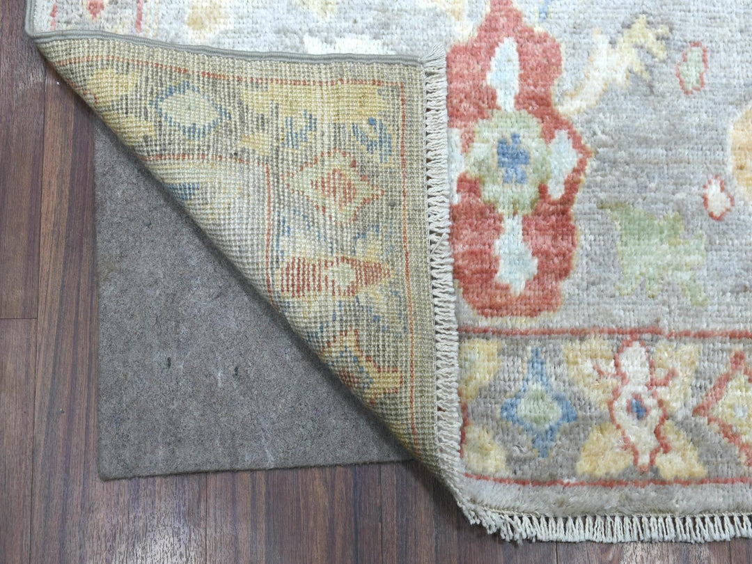 6'0" x 8'8" New Hand Knotted Grey Wool Rectangle Oriental Rug - MOA10270065