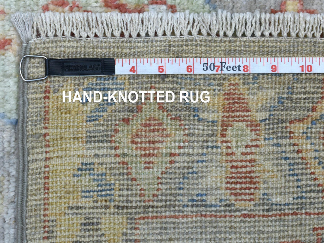 6'0" x 8'8" New Hand Knotted Grey Wool Rectangle Oriental Rug - MOA10270065