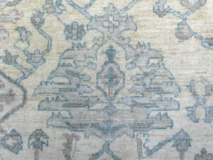 7'10" x 10'0" New Hand Knotted Ivory Wool Rectangle Oriental Rug - MOA10270072