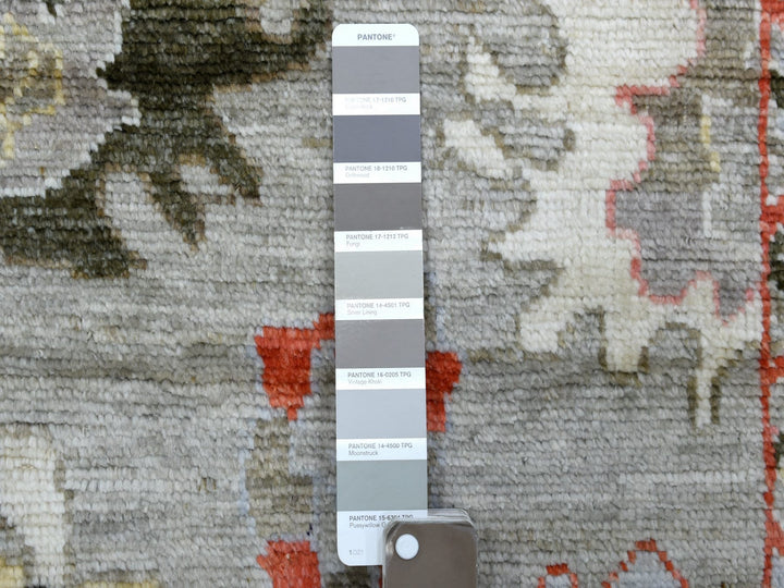 2'7" x 9'8" New Hand Knotted Grey Wool Runner Oriental Rug - MOA10270108