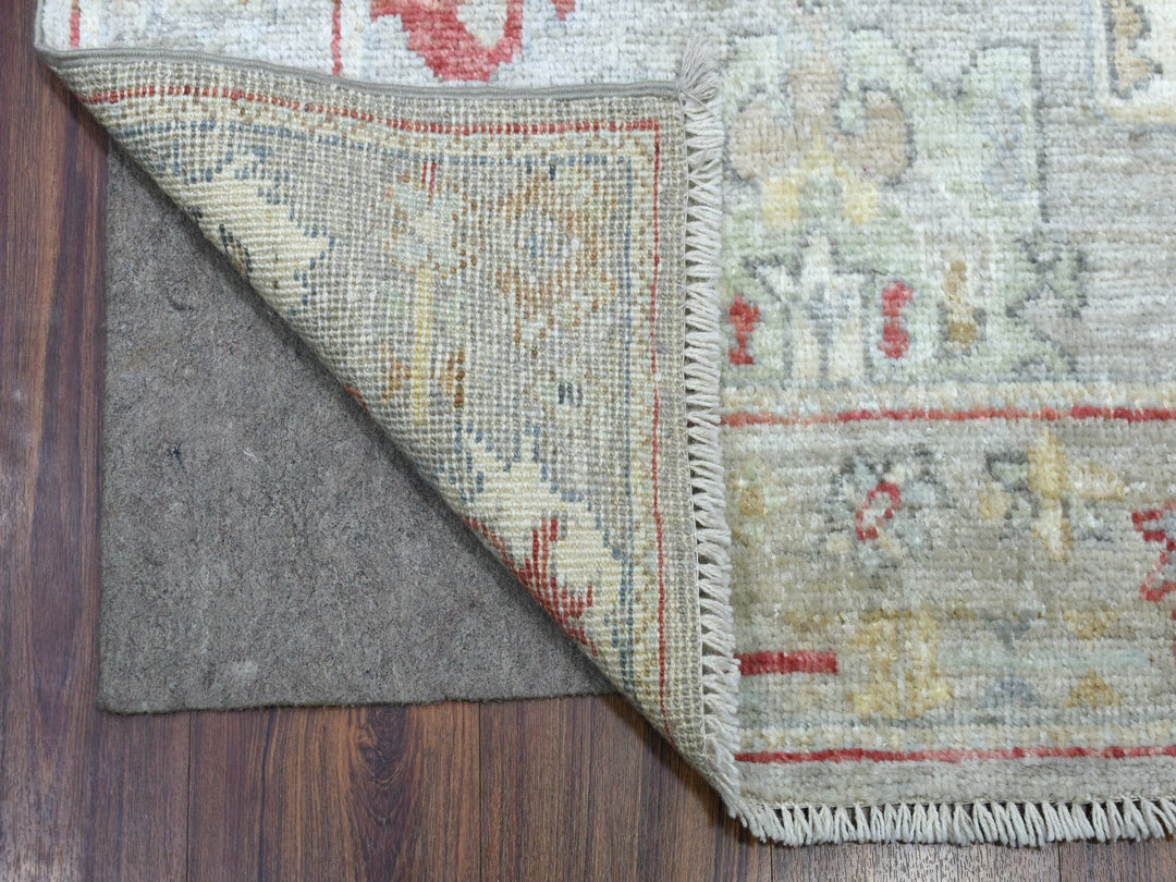 2'10" x 17'0" New Hand Knotted Grey Wool Runner Oriental Rug - MOA10270118