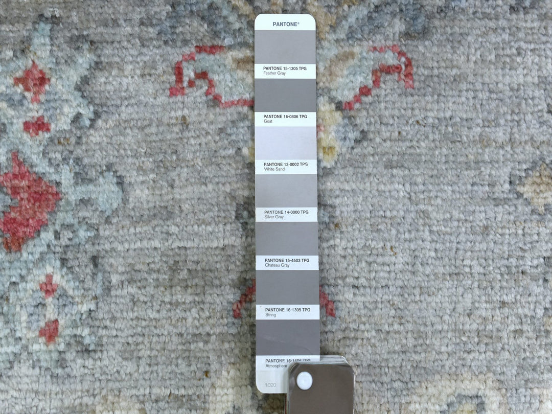 2'10" x 17'0" New Hand Knotted Grey Wool Runner Oriental Rug - MOA10270118