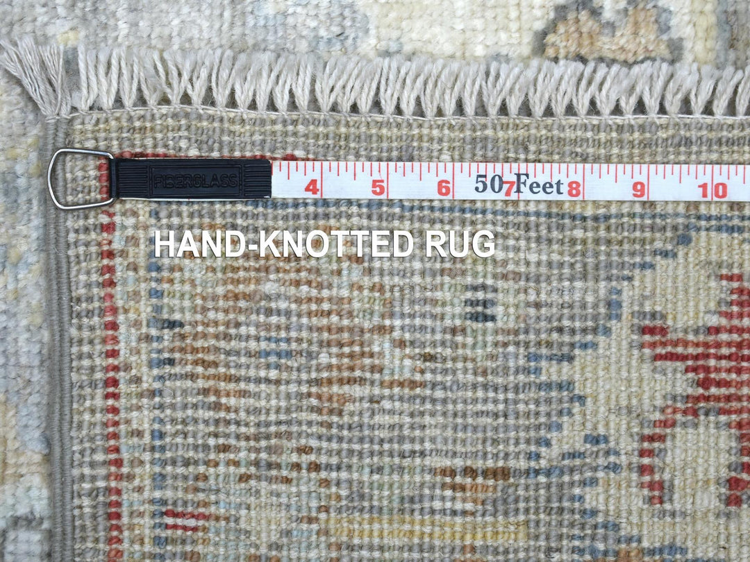 2'10" x 17'0" New Hand Knotted Grey Wool Runner Oriental Rug - MOA10270118