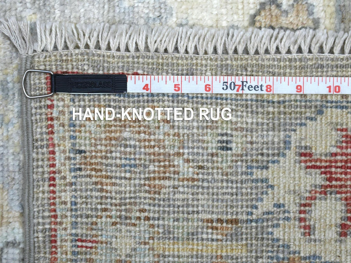 2'10" x 17'0" New Hand Knotted Grey Wool Runner Oriental Rug - MOA10270118