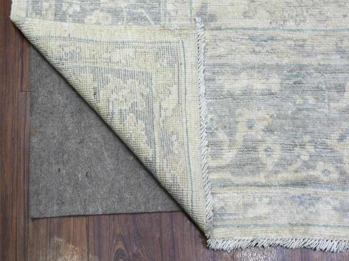 8'1" x 9'8" New Hand Knotted Grey Wool Rectangle Oriental Rug - MOA10270125