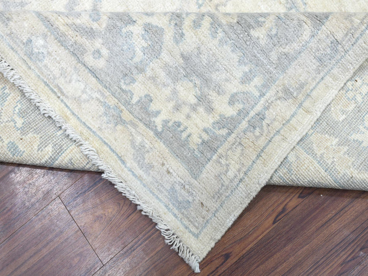 8'1" x 9'8" New Hand Knotted Grey Wool Rectangle Oriental Rug - MOA10270125