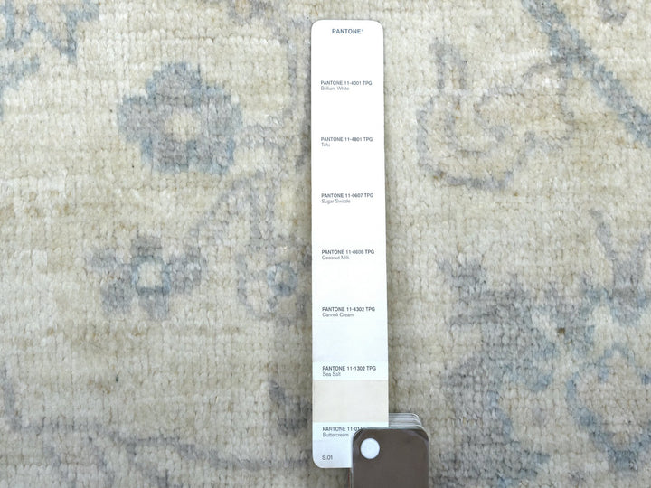 8'1" x 9'8" New Hand Knotted Grey Wool Rectangle Oriental Rug - MOA10270125