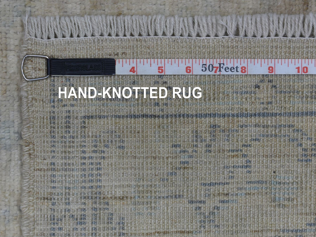 4'0" x 5'10" New Hand Knotted Grey Wool Rectangle Oriental Rug - MOA10270141