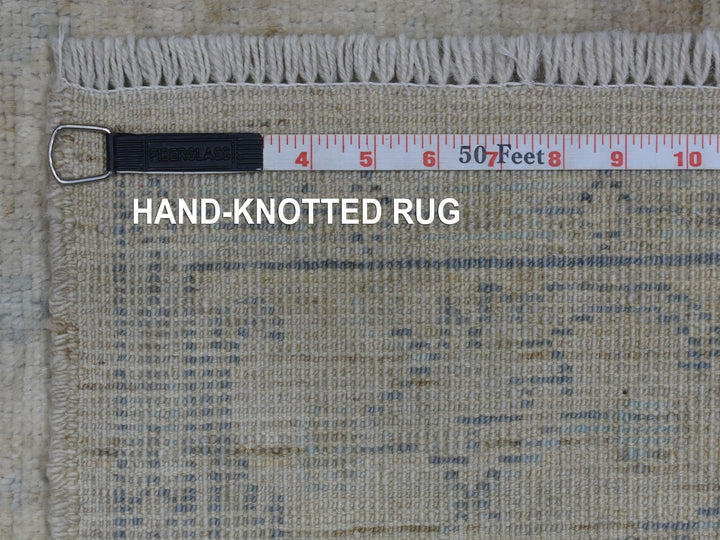 4'0" x 5'10" New Hand Knotted Grey Wool Rectangle Oriental Rug - MOA10270141