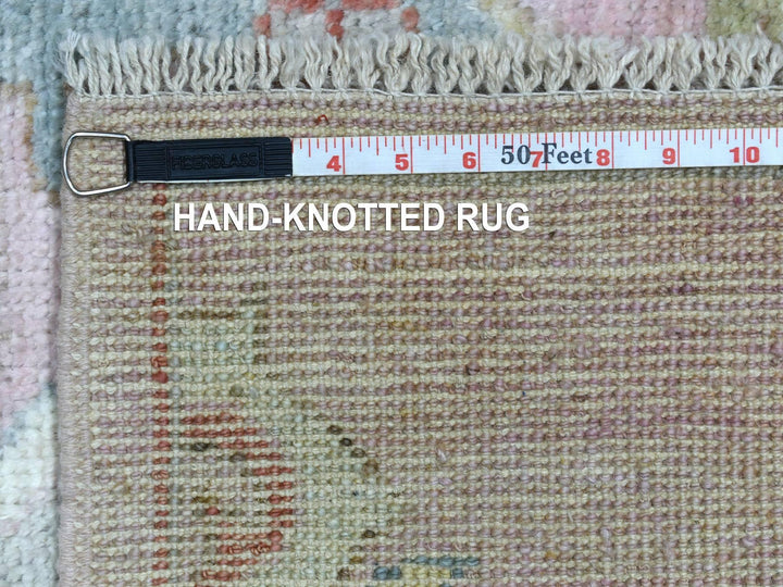 3'4" x 9'9" New Hand Knotted Pink Wool Runner Oriental Rug - MOA10270179
